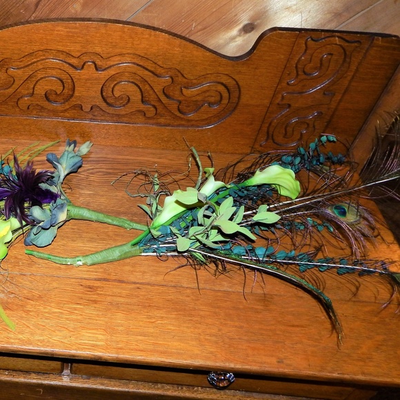 Peacock~ Calla Lily~ Eucalyptus Wedding Home Decor - Picture 5 of 8